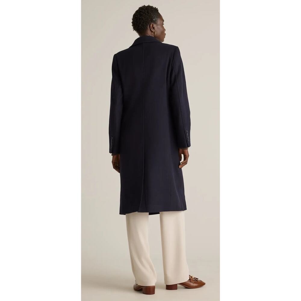 NWT Quince Italian Wool Double Breasted Coat Womens Medium Navy MSRP 190 - Picture 3 of 12